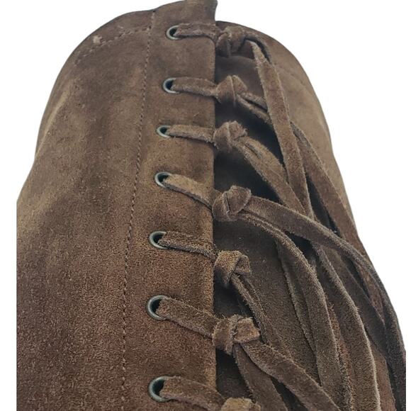 COACH ARIANNA DARK BROWN SUEDE LEATHER FRINGE BOOTS SIZE 6B GREAT CONDITION - Picture 8 of 8